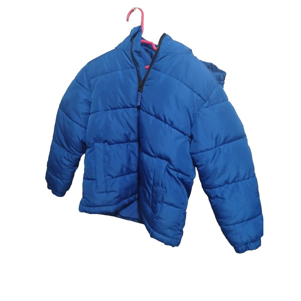 Swiss Tech Blue Hooded Puffery Jacket CHILDS Size XS 4/5